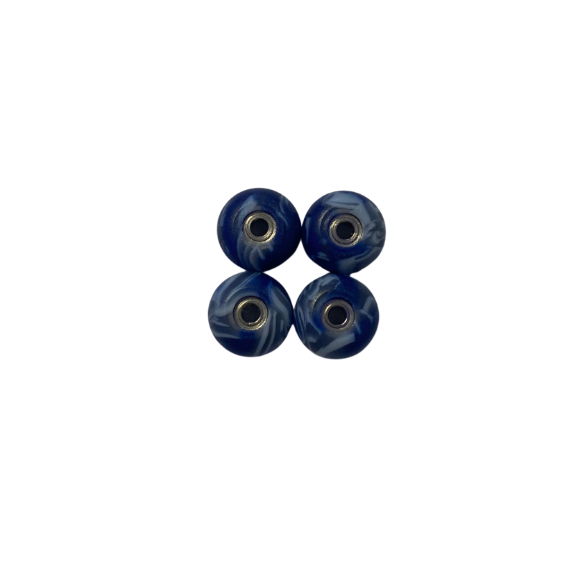 Fingerboard hjul med kuglelejer - Swirl Edition (blå)