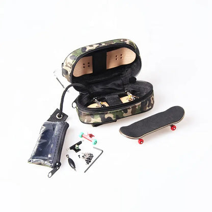 Fingerboard taske til 2 finger skateboards - sort eller camouflage farve
